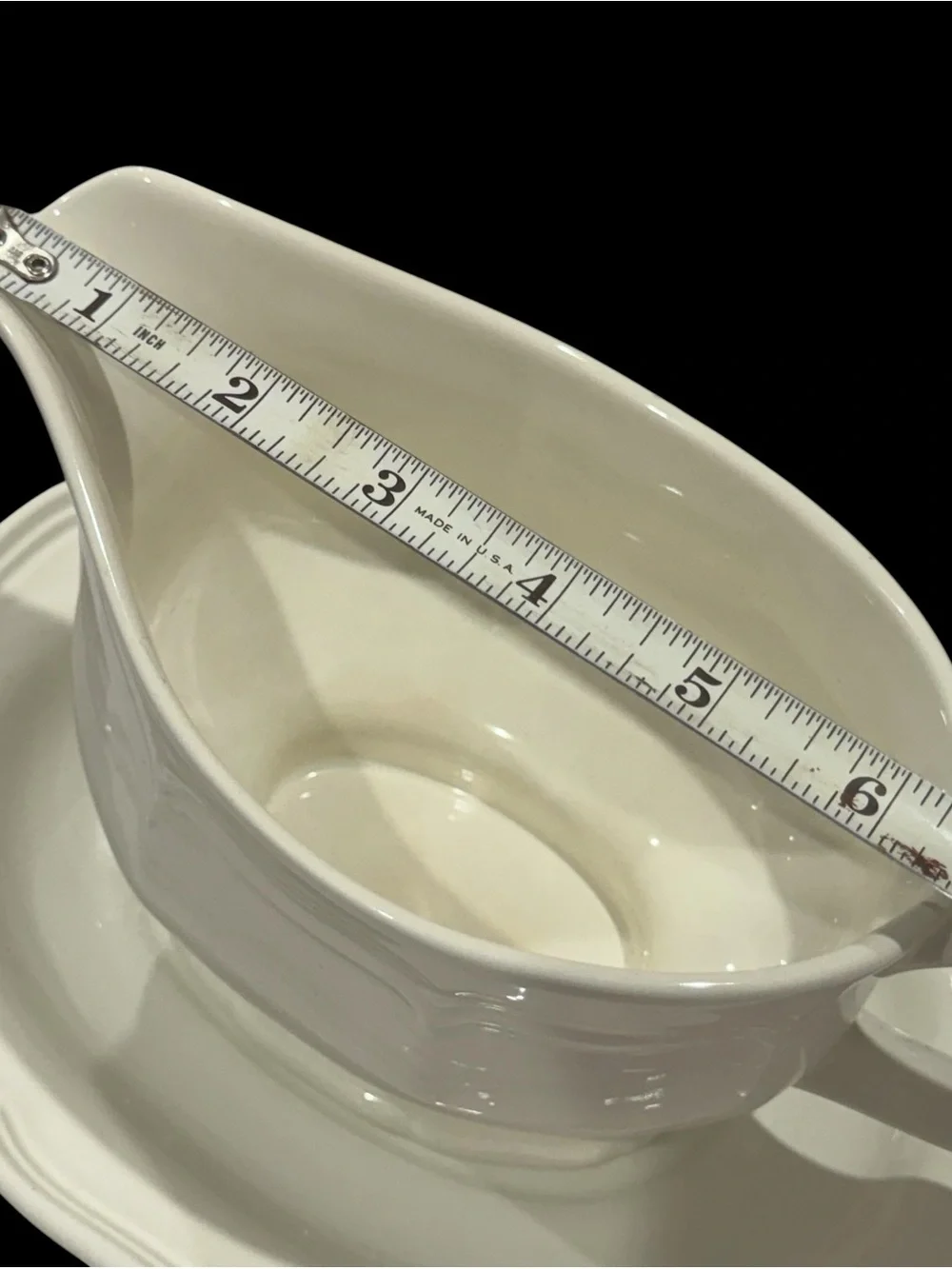 Mikasa White Porcelain Gravy Boat with Underplate